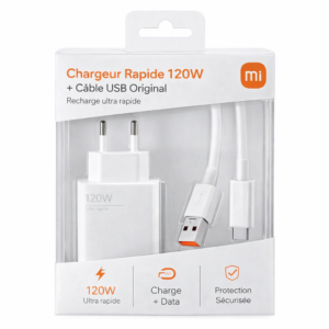Adaptateur Secteur Xiaomi 120W PD GaN – Charge Ultra-Rapide