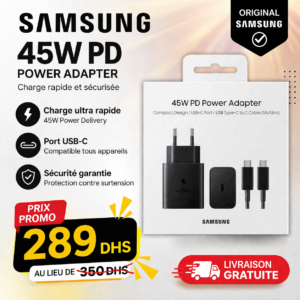 Chargeur Samsung 45W PD Original – Charge Ultra Rapide