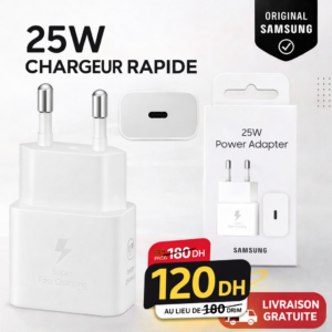 Chargeur Samsung 25W Original – Charge Rapide USB-C